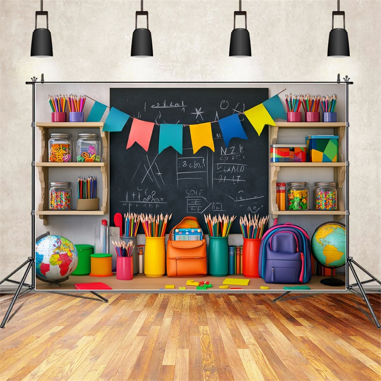 Toile de fond Rentrée des Classes Bureau Créatif et Tableau LXX57-36