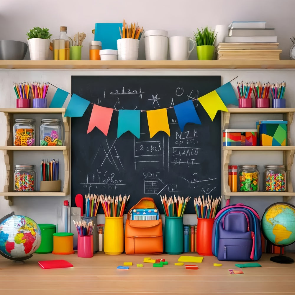 Toile de fond Rentrée des Classes Bureau Créatif et Tableau LXX57-36
