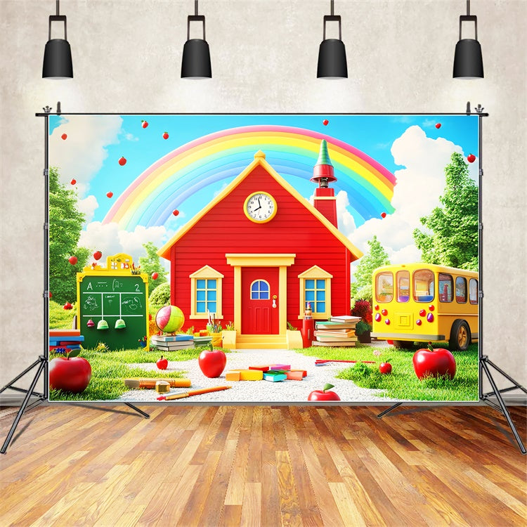 Toile de fond Photo École Arc-en-ciel École Lumineuse LXX57-38