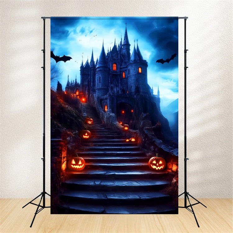 Toile de fond Halloween Château Maudit au Crépuscule LXX57-62