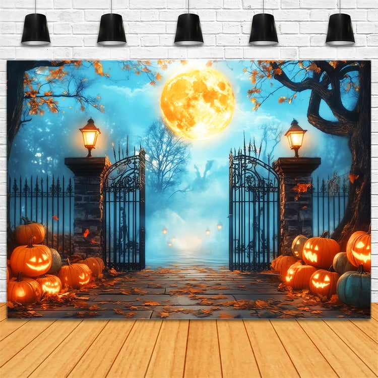 Toile de fond Photo Halloween Portes du Manoir Hanté LXX57-70