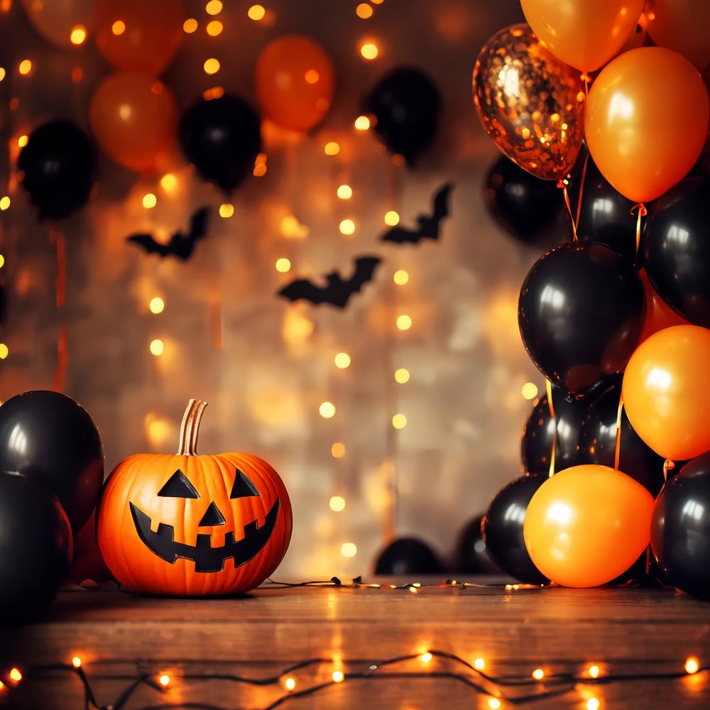Toile de fond Photo Halloween Fête Ballons et Chauves-Souris LXX57-72