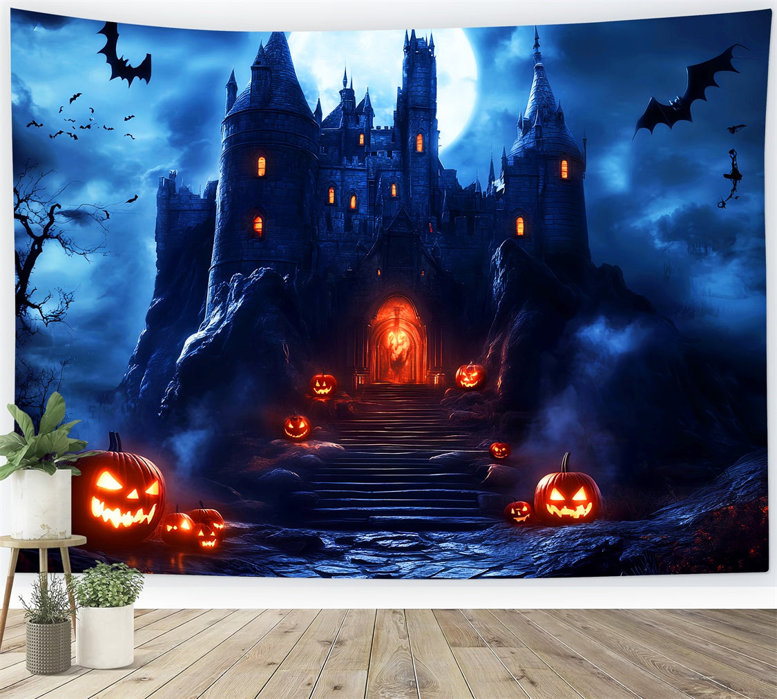 Toile de fond Halloween Entrée du Château Fantomatique LXX57-75