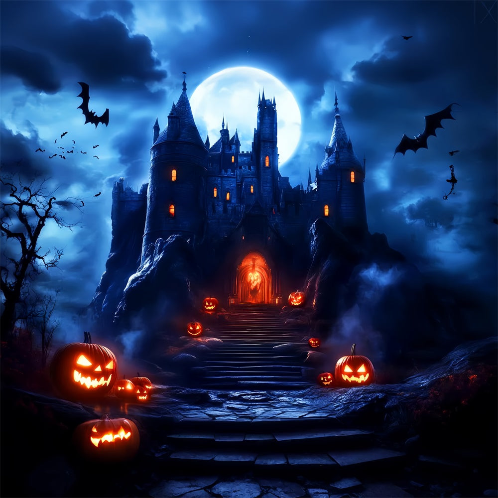 Toile de fond Halloween Entrée du Château Fantomatique LXX57-75