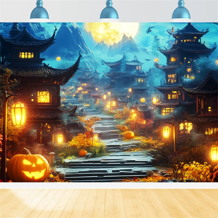 Toile de fond Halloween Village Hanté aux Lanternes LXX57-88