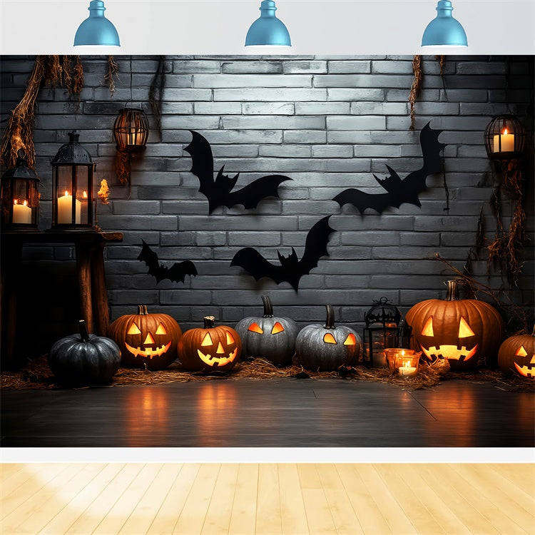 Toile de fond Photo Halloween Mur de Minuit aux Bougies LXX57-91
