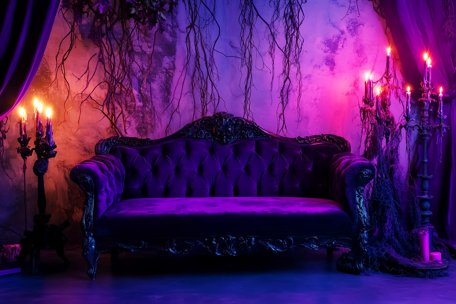 Toile de fond Halloween Salon Hanté Glamour LXX57-98
