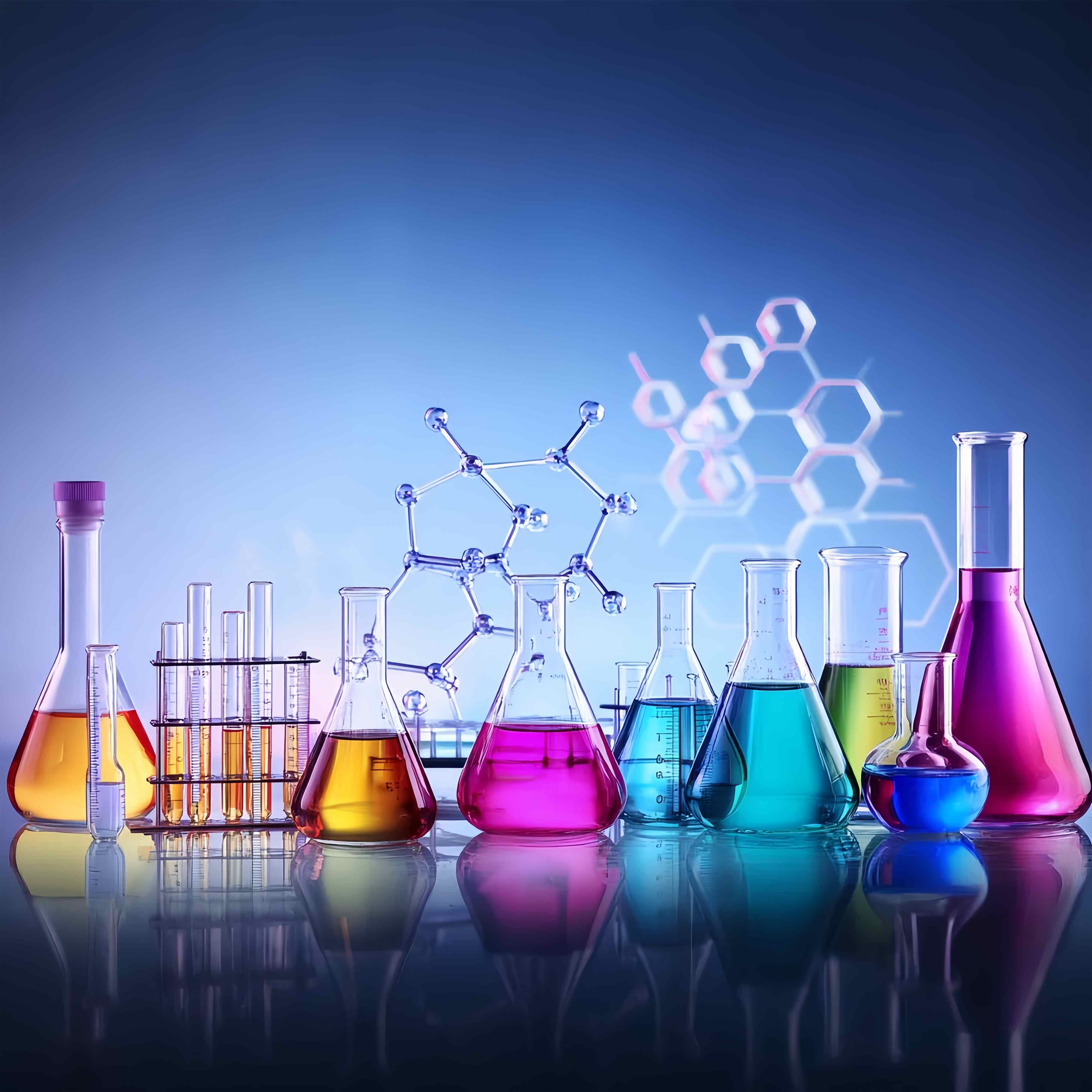 Toile de fond Chimie Flacons Colorés Structure Moléculaire Rentrée des Classes LXX58-103