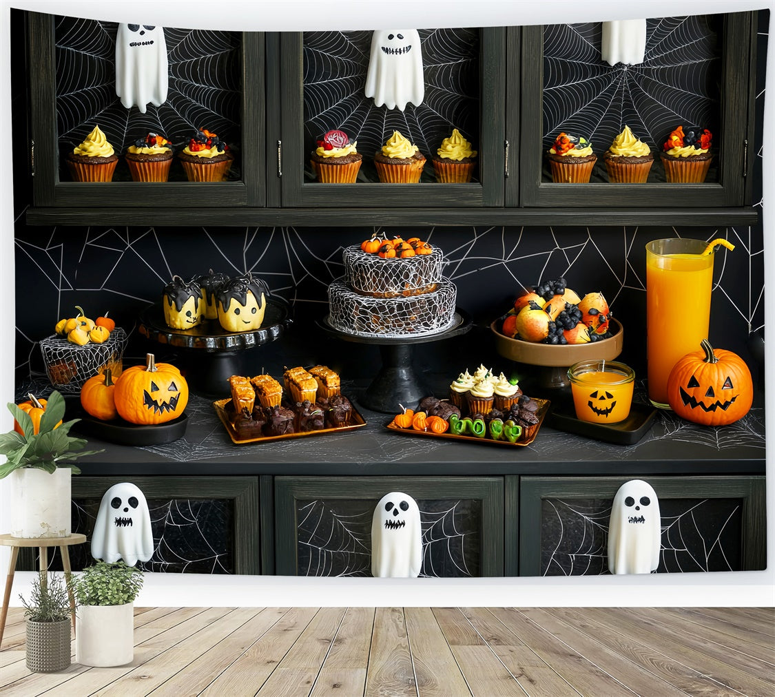 Toile de fond halloween Festin de Cupcakes Effrayants LXX58-26