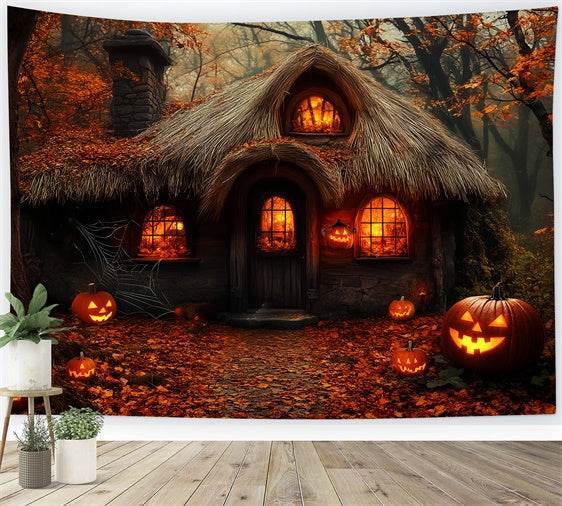 Toile halloween Cabane Forêt Hantée LXX58-27