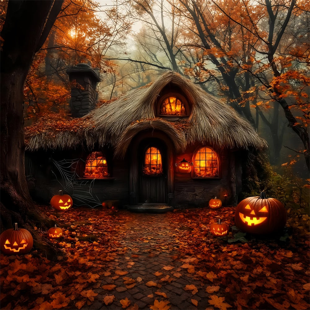 Toile halloween Cabane Forêt Hantée LXX58-27