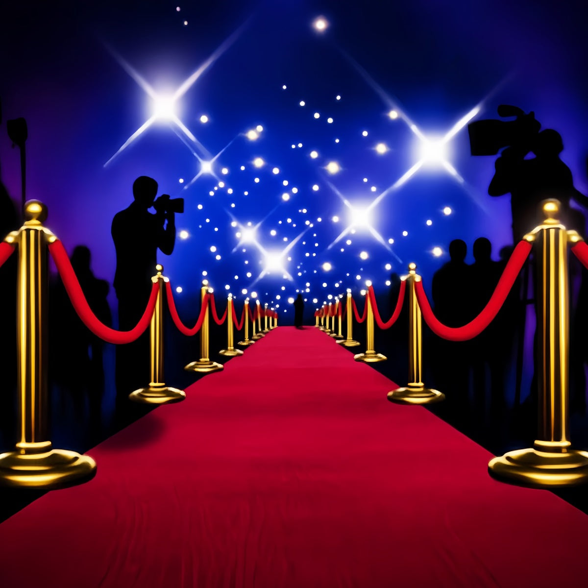 Toile de fond Tapis Rouge Nuit Hollywood Scène Photo LXX58-324