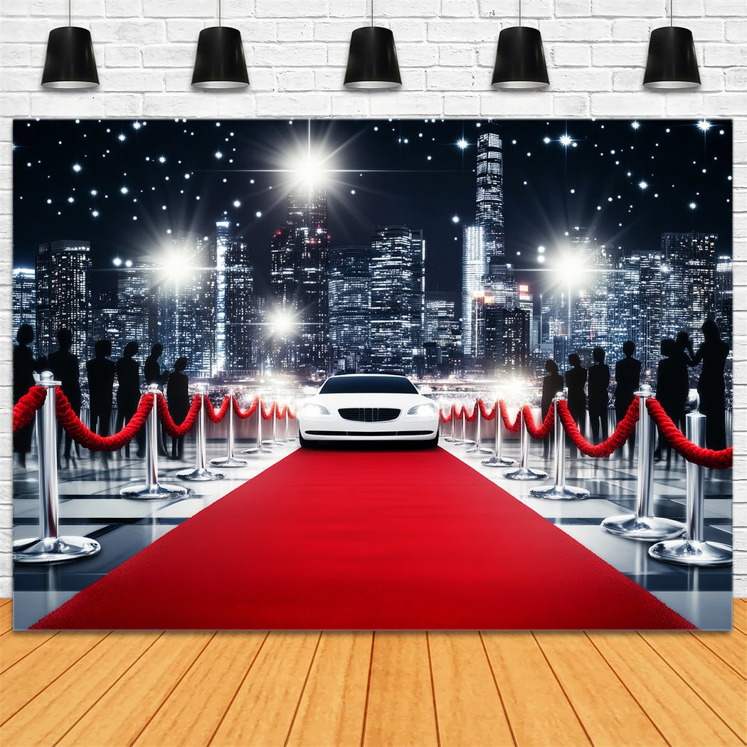 Toile de fond Tapis Rouge Paparazzi Arrivée Voiture de Luxe LXX58-325