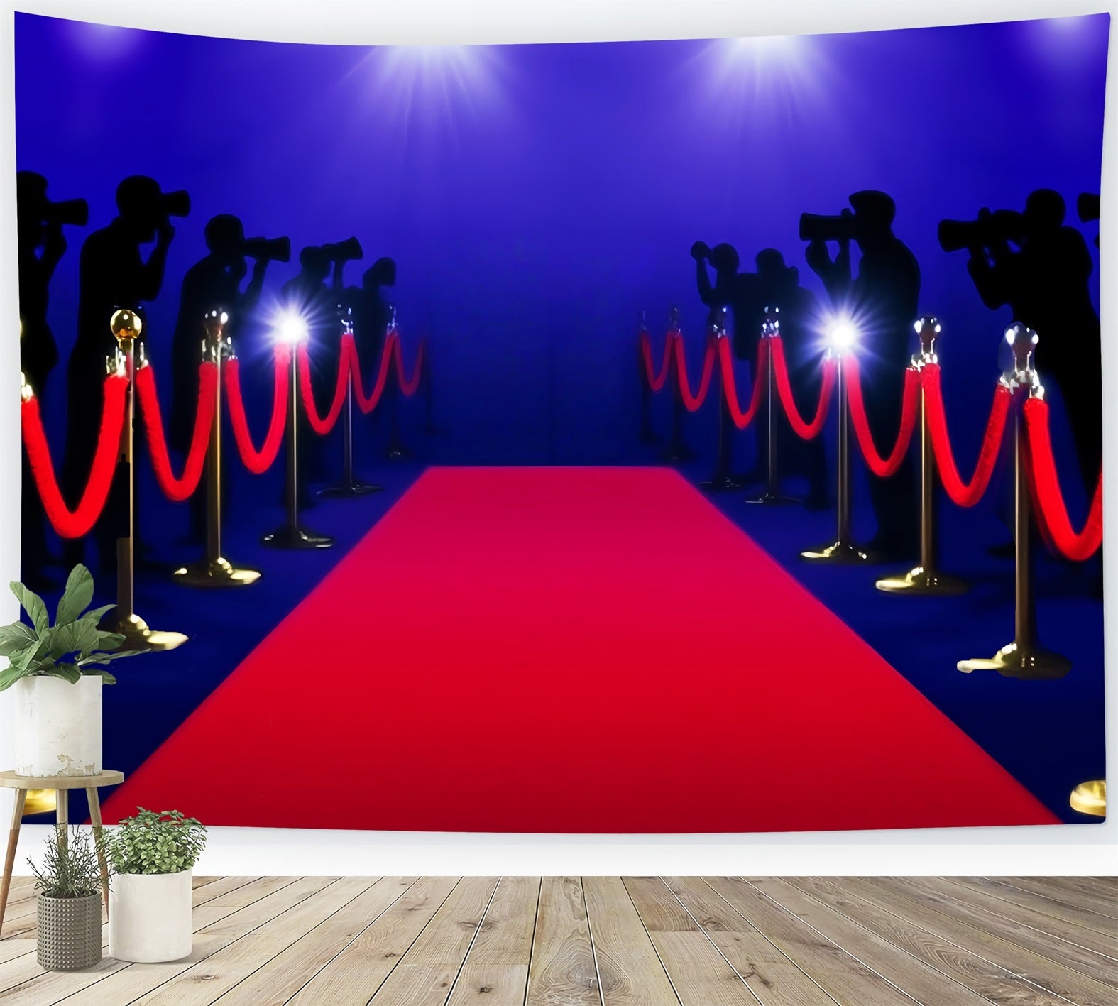 Toile de fond Tapis Rouge Projecteurs Brillants Hollywood LXX58-326