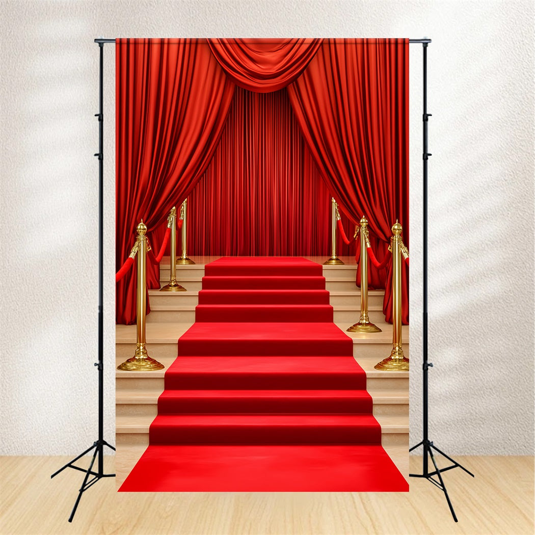 Toile de fond Tapis Rouge Rideau Drapé Entrée Élégante Broadway LXX58-333