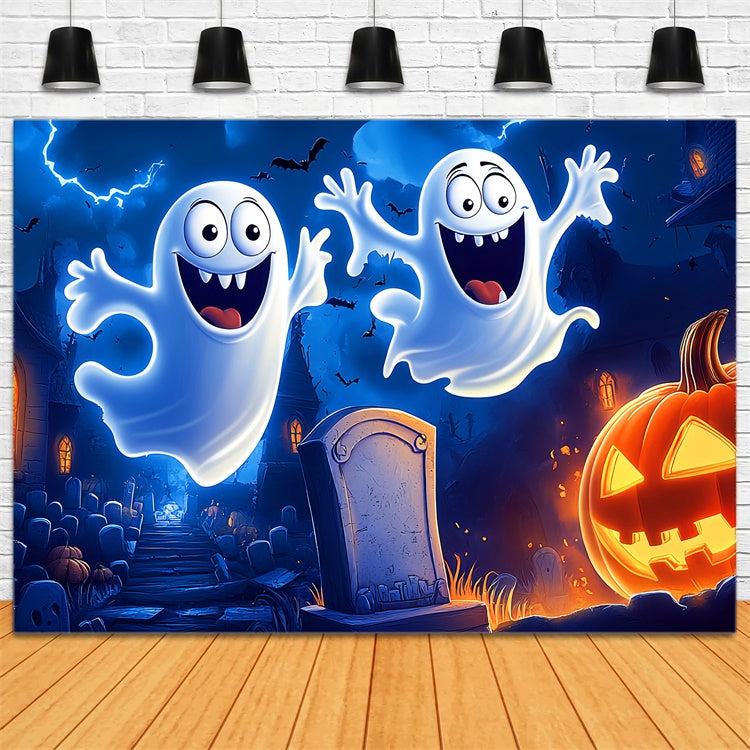 Toile halloween Parade de Fantômes Souriants LXX58-35