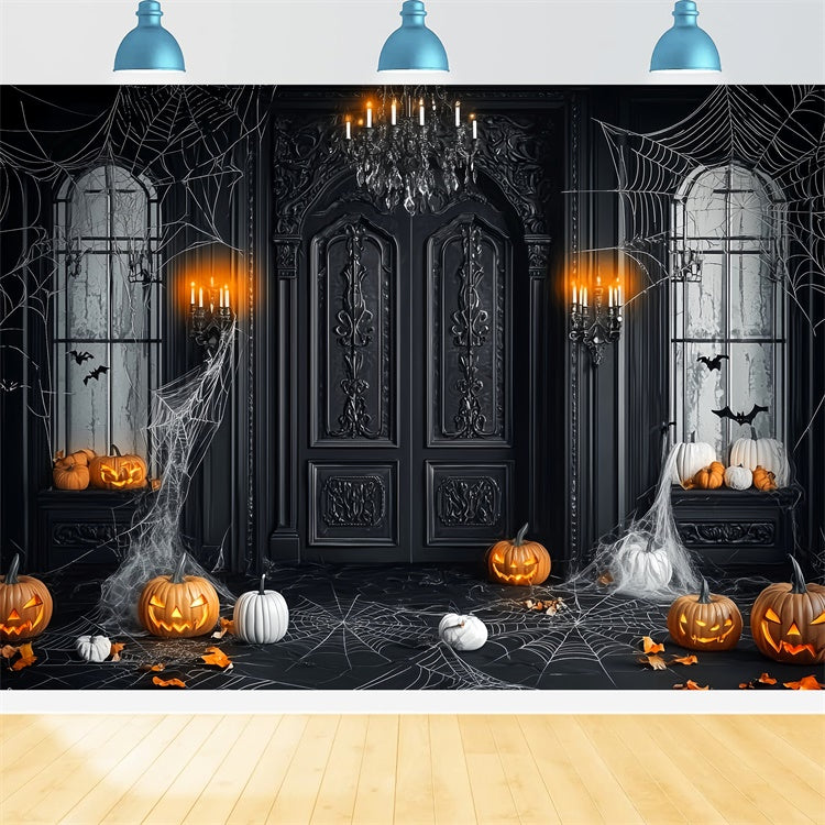 Toile de fond halloween Entrée Manoir Gothique LXX58-42