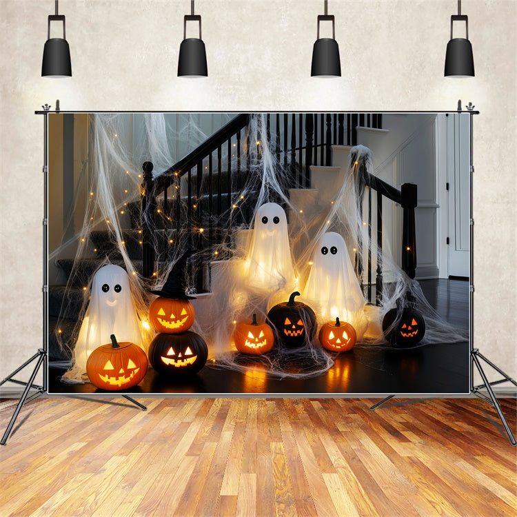 Toile de fond photo halloween Fantôme Lumineux Escalier LXX58-5