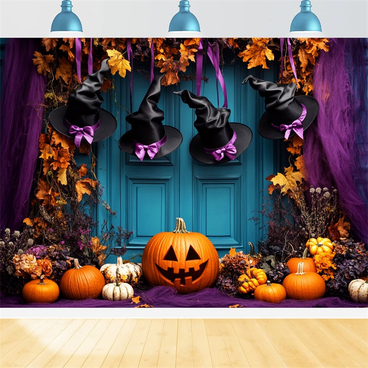 Toile de fond halloween Porte Magique Chapeau de Sorcière LXX58-50