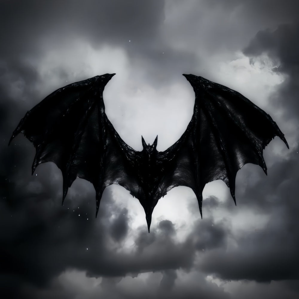 Toile De Fond Photo Halloween Chauve-Souris Silhouette Ailées Sombres LXX59-110