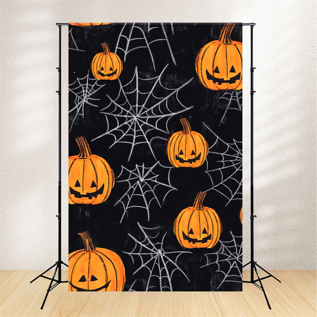 Toile De Fond Photo Halloween Citrouilles Lanternes Toiles D’Araignée LXX59-152