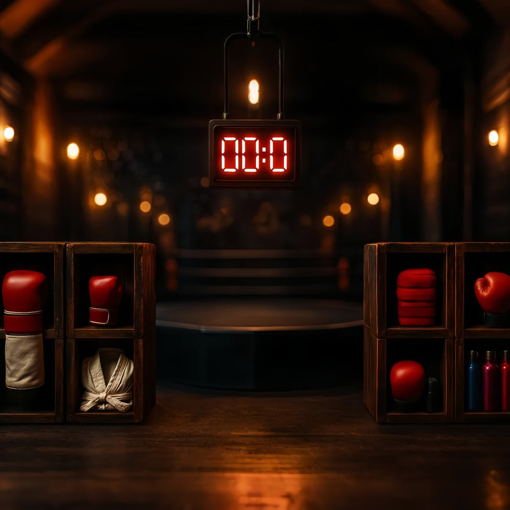 Fond sportif Ring de boxe Compte à rebours Fonds sportifs pour la photographie LXX59-301