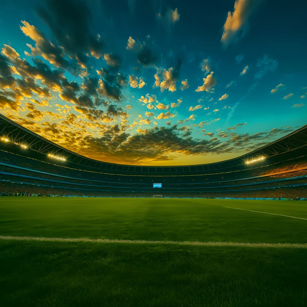 Fond football Grand stade avec lumières du soir Fond sportif LXX59-321