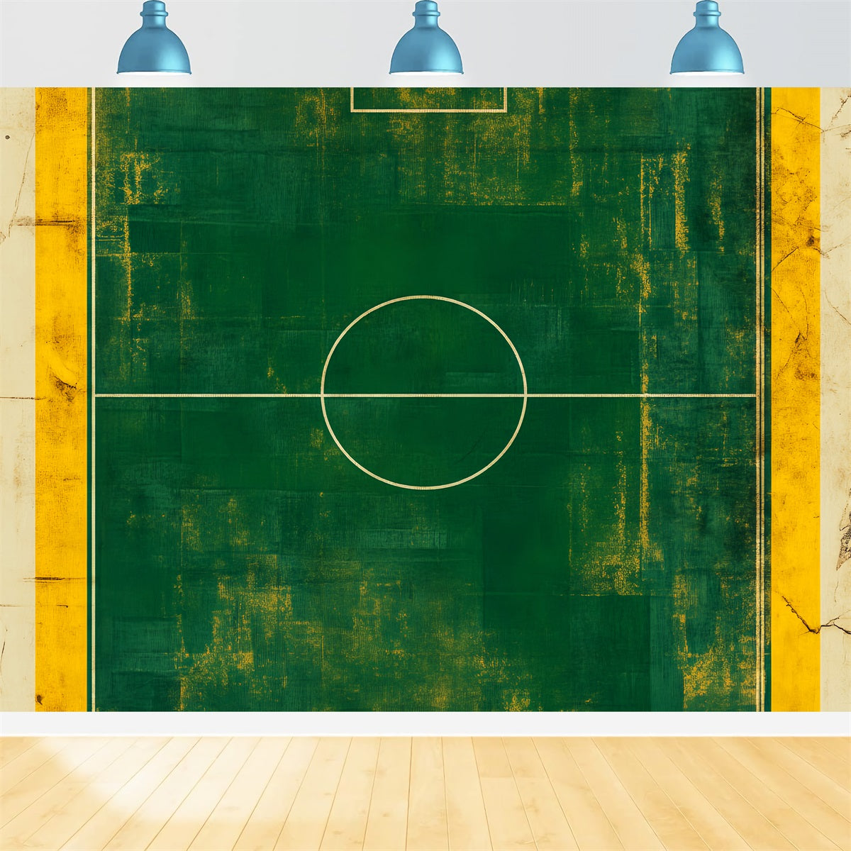 Toiles de fond de football Toile de fond de terrain de football vintage vert LXX59-329