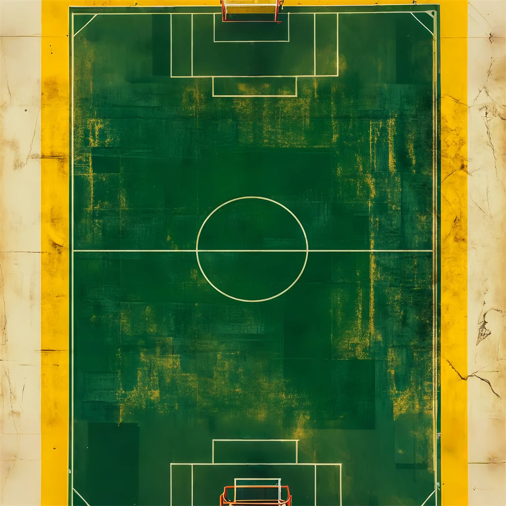 Toiles de fond de football Toile de fond de terrain de football vintage vert LXX59-329