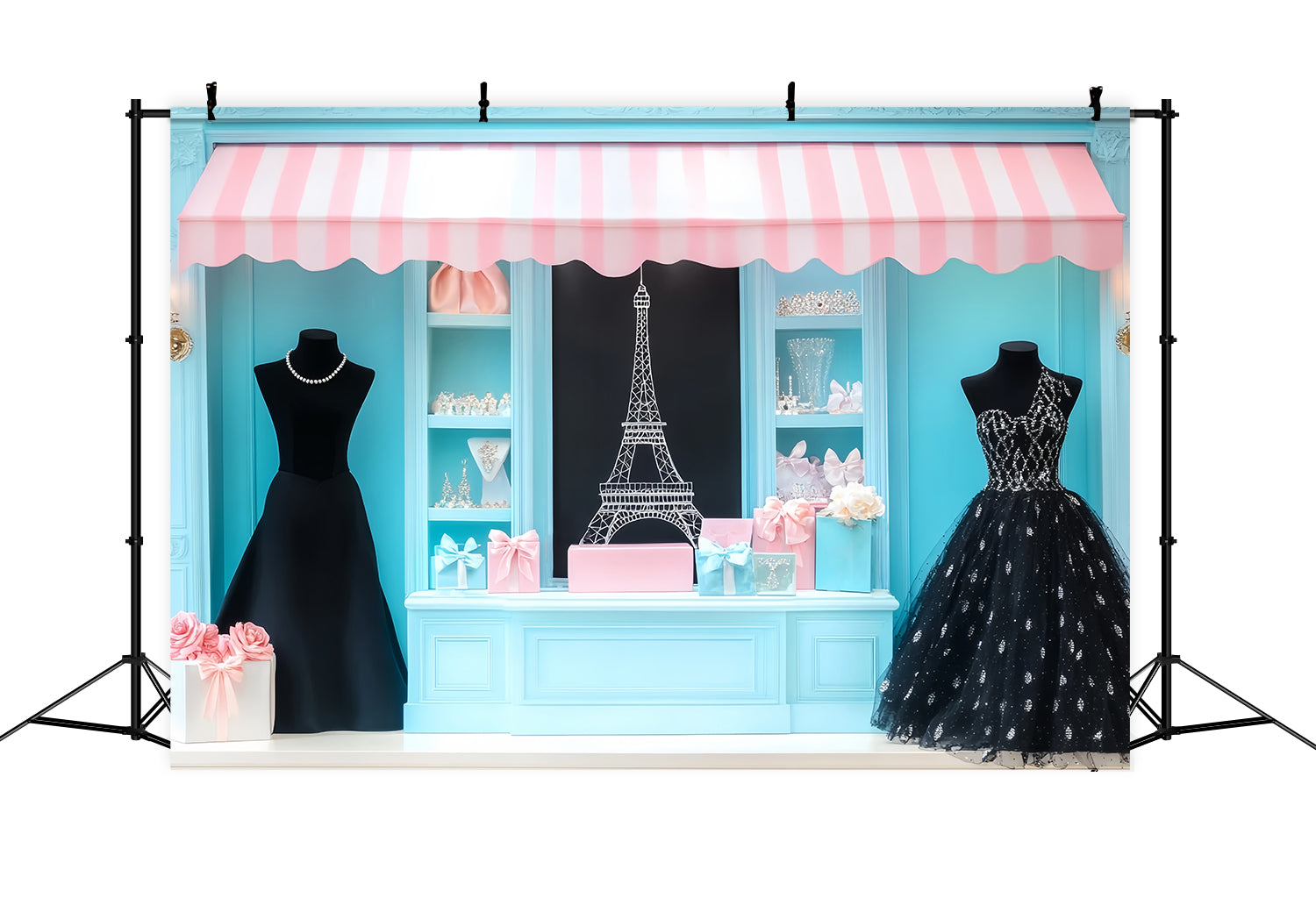 Toile de fond Paris Boutique Vitrine Mode LXX59-36