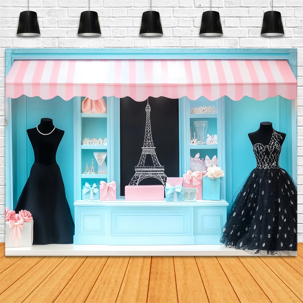Toile de fond Paris Boutique Vitrine Mode LXX59-36
