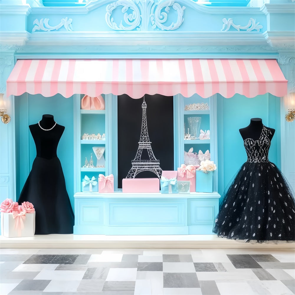 Toile de fond Paris Boutique Vitrine Mode LXX59-36