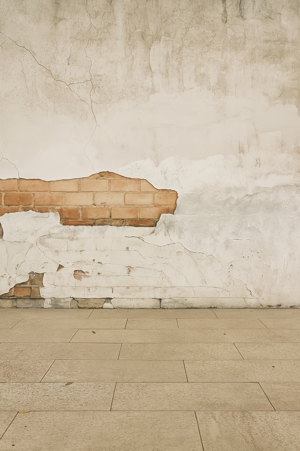 Toile de fond murale en béton Toile de fond pour portraits avec texture murale en briques rustiques fissurées LXX59-426