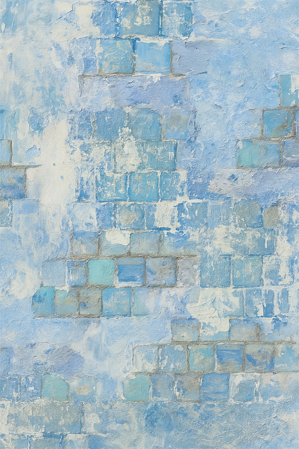 Fond mur en béton Texture brique bleu clair Fonds pour portraits LXX59-444