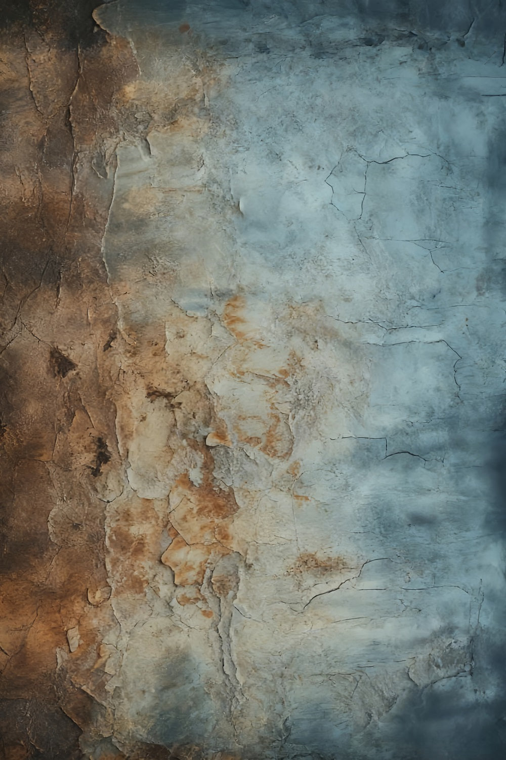 Fond en béton Texture rustique marron et bleu Fond pour photographie portrait LXX59-462