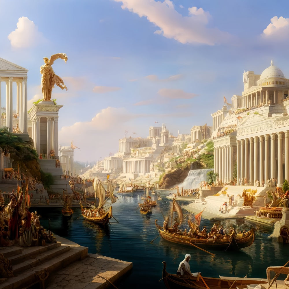 Toile de fond Paris Port Antique Grec Ville Européenne LXX59-47