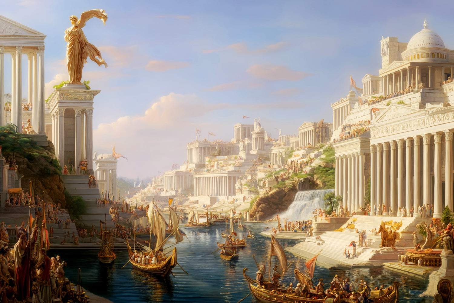 Toile de fond Paris Port Antique Grec Ville Européenne LXX59-47