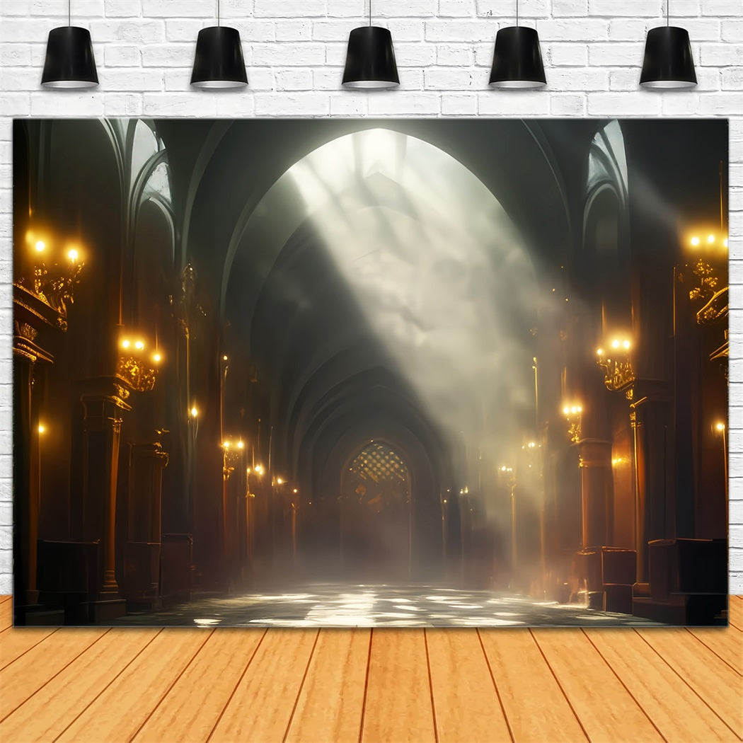 Toile de fond Danse Lumière Dorée Salle Cathédrale LXX59-6