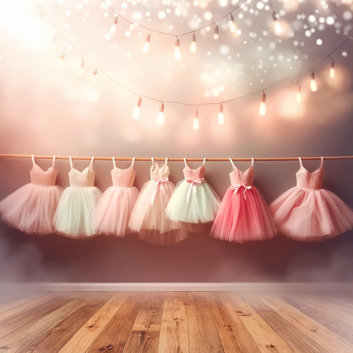 Toile de fond Danse Rangée de Robes Ballet Pastel LXX59-8