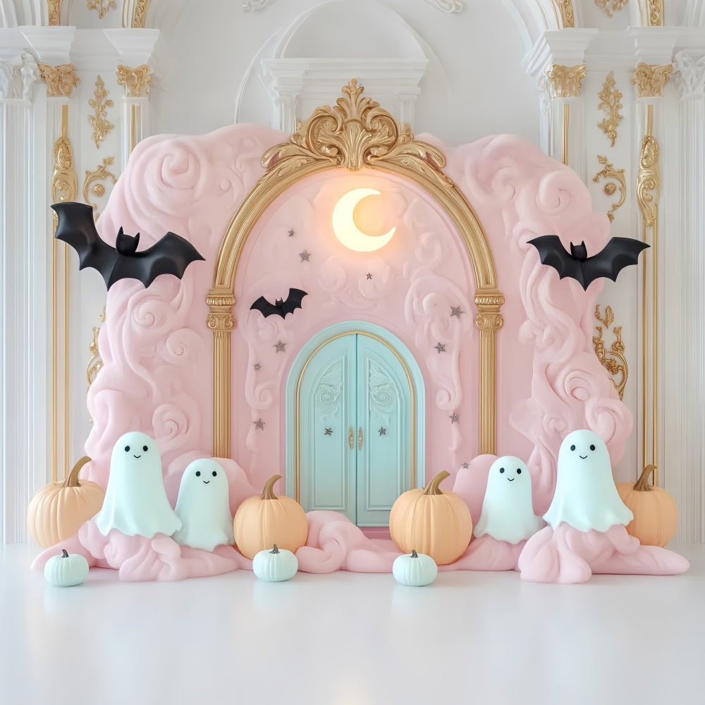Toile De Fond Halloween Fantôme Nuage Rose Entrée Fantôme LXX59-90