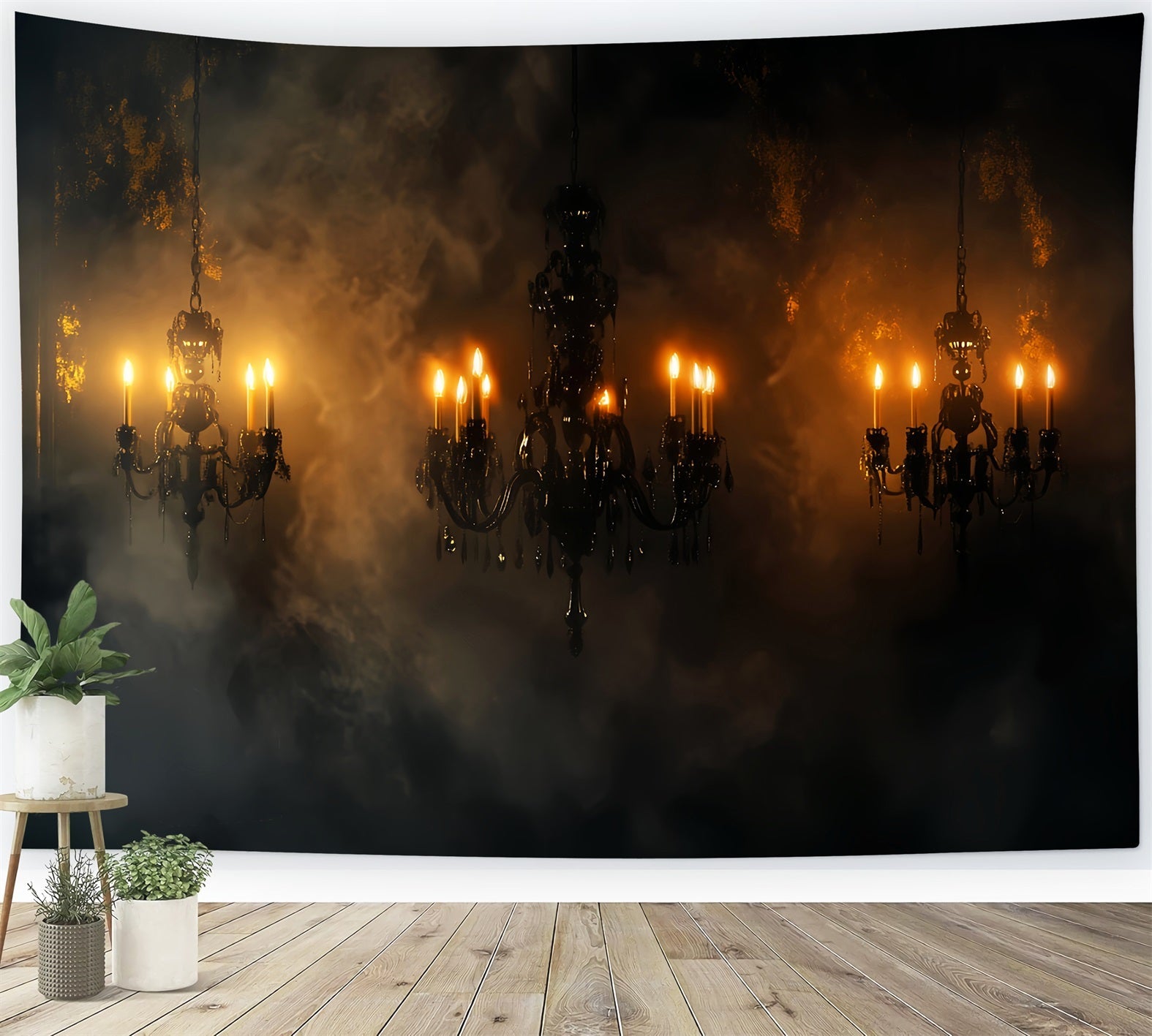 Fond Studio Halloween Effrayant Lustre Foncé Brouillard Lueur LXX59-98