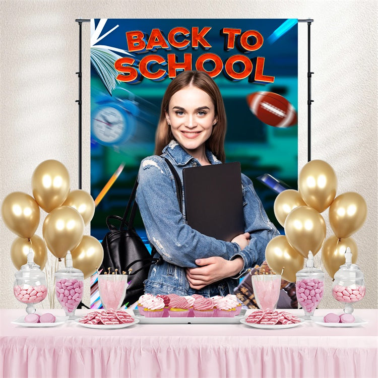 Toile de fond Retour à l’École Personnalisable Outils Cool pour Étudier LXX6-28