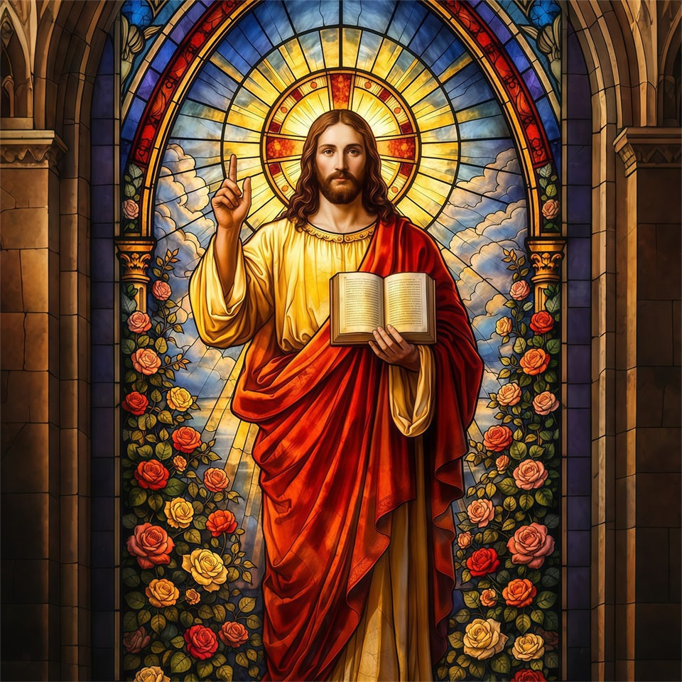 Fond de Pâques Jésus Évangile Il Est Ressuscité LXX61-148