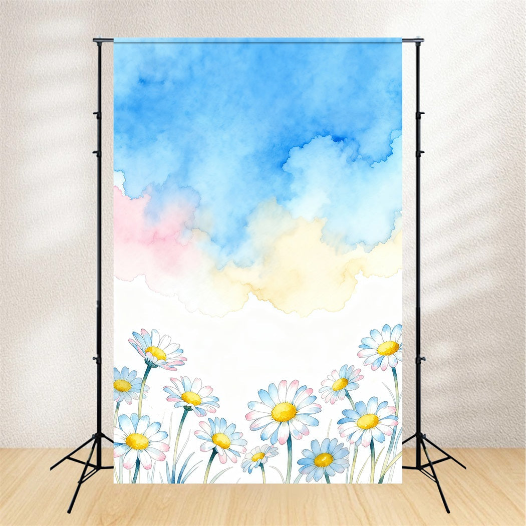 Toile de fond Photo Fleur Art Nuages Pastel Fleurs LXX61-208
