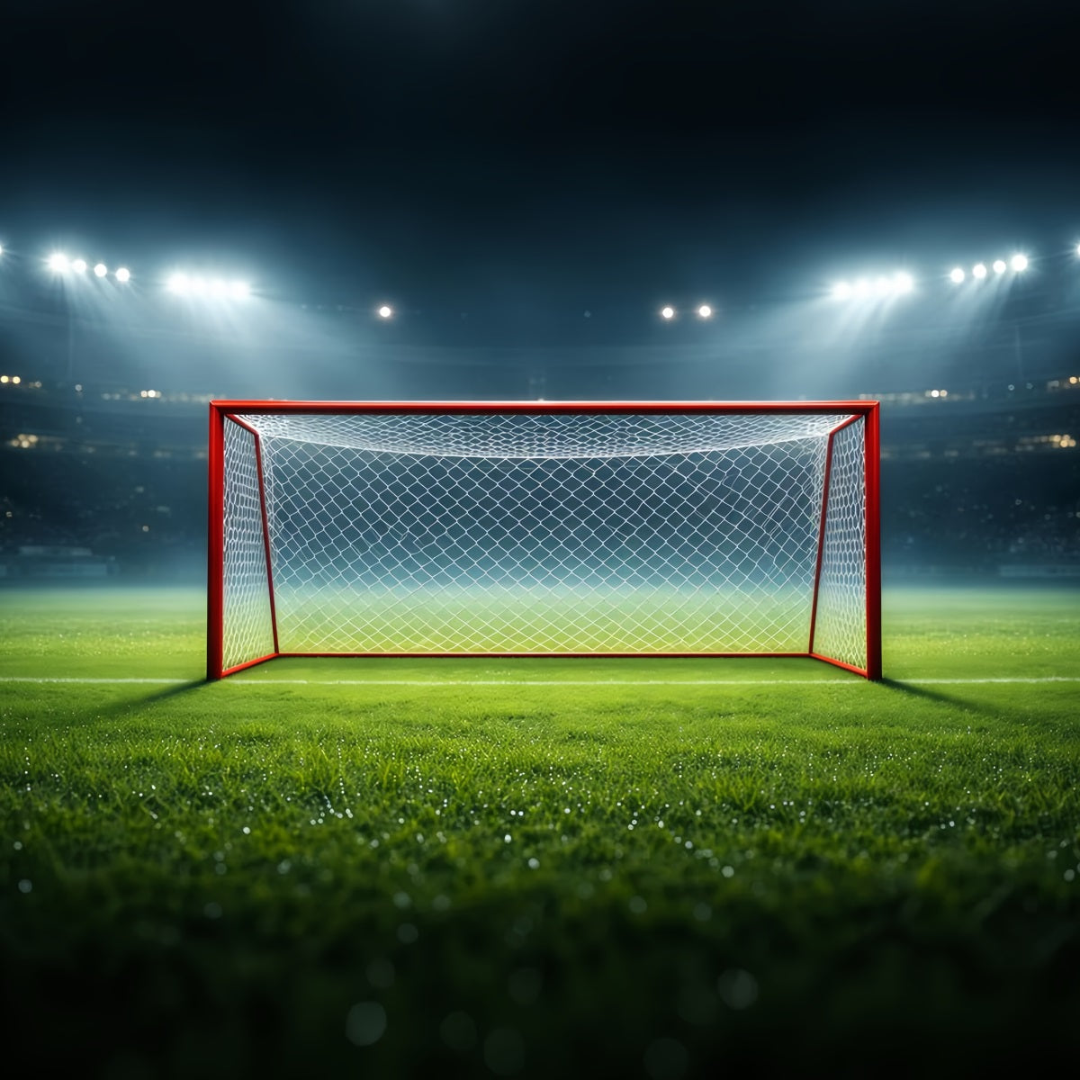 Toile de Fond Terrain de Football But Central Sous Projecteurs LXX61-220