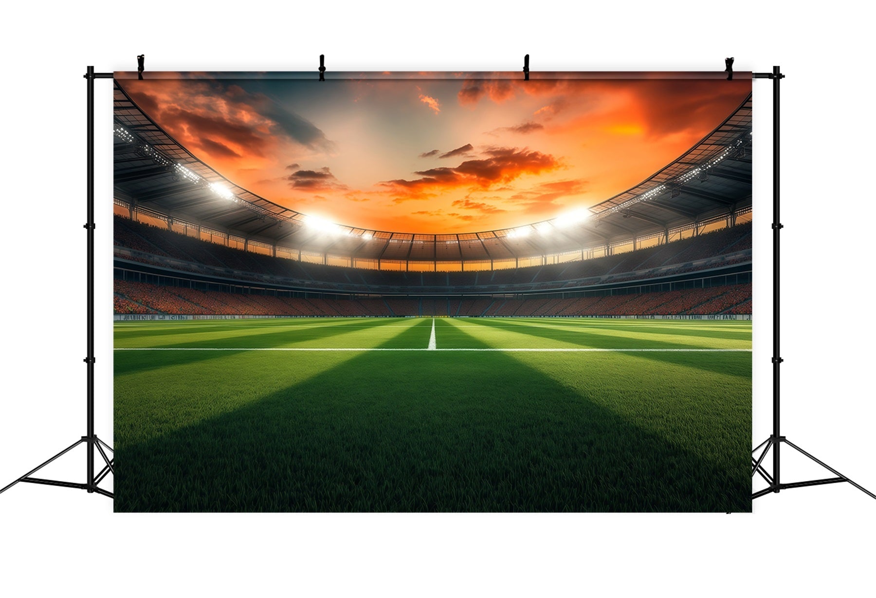 Fonds Photo Football Panorama Terrain Arène Coucher De Soleil LXX61-221