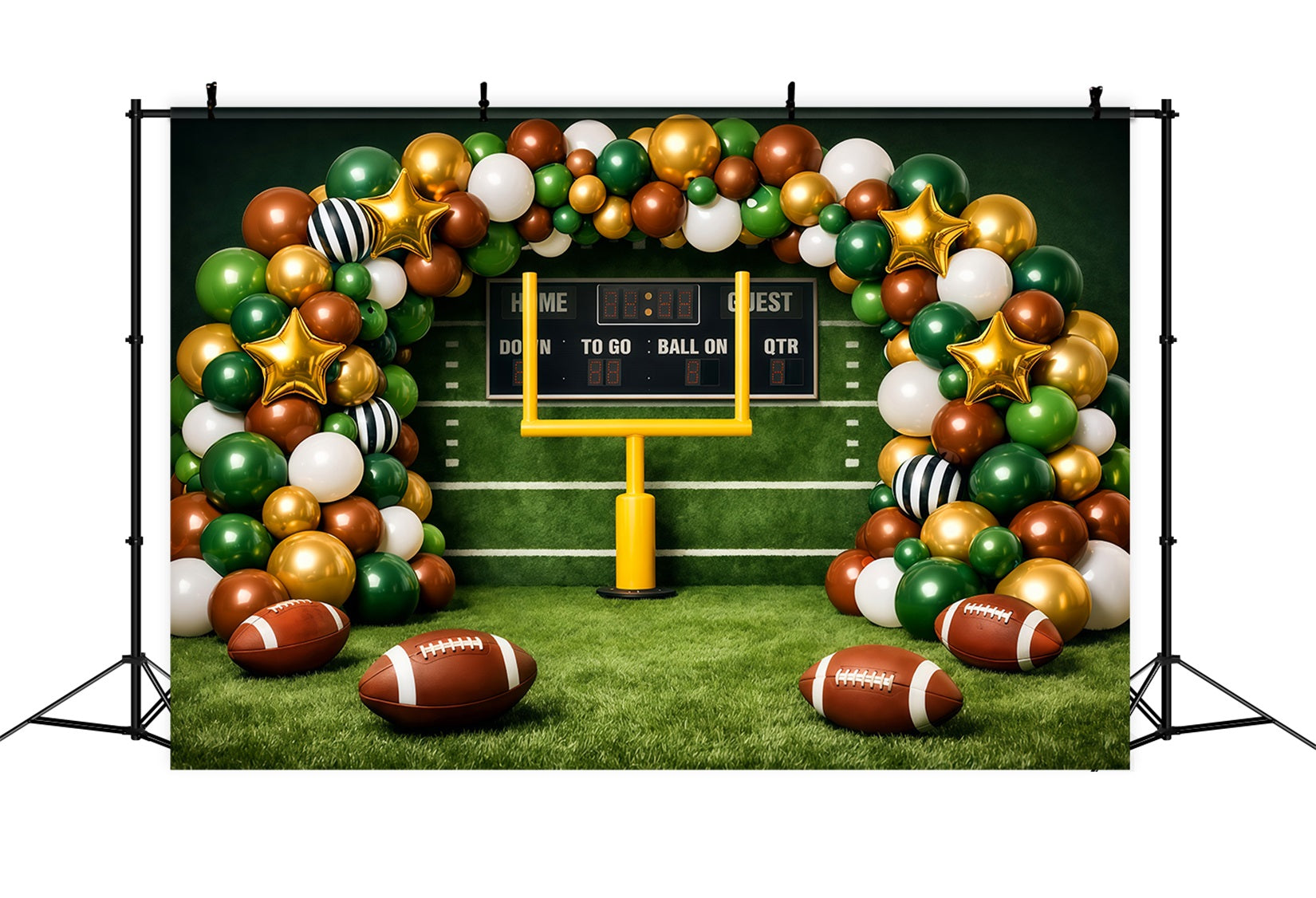 Toile de Fond Football Arche Ballons Tableau De Score Célébration LXX61-223