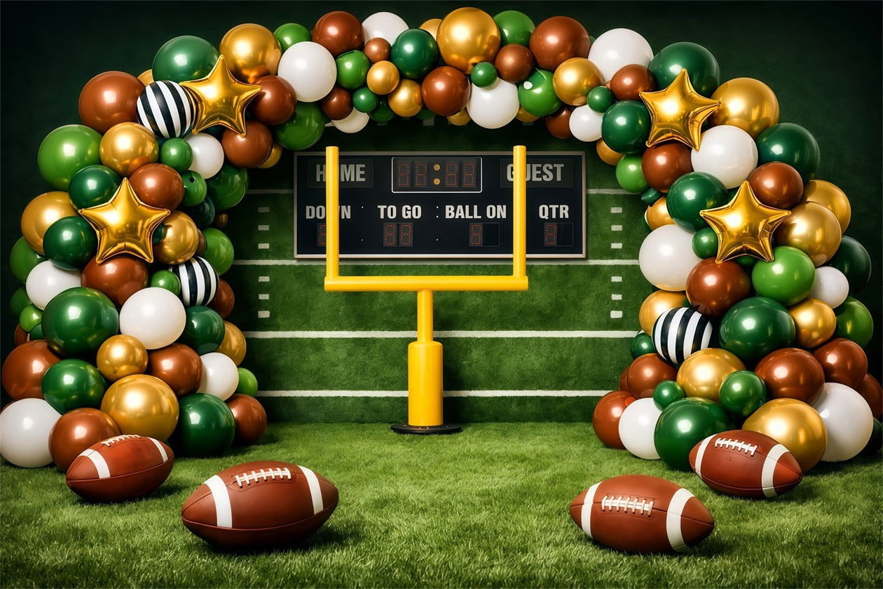 Toile de Fond Football Arche Ballons Tableau De Score Célébration LXX61-223