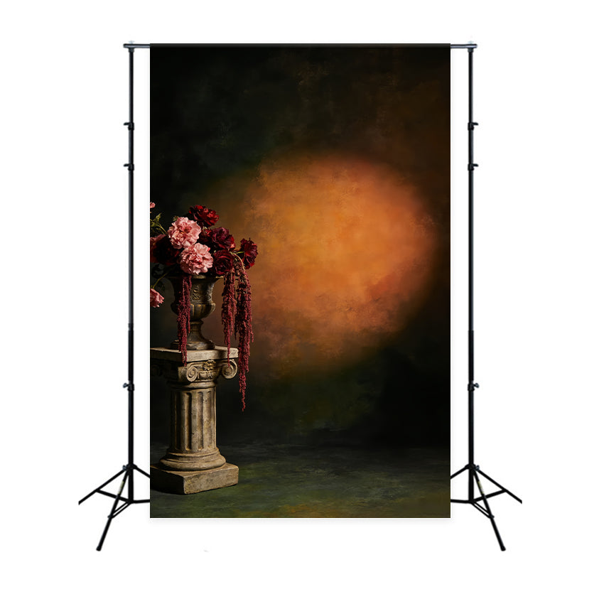 Fond portrait Moody Amber Shadow Fleur Fonds professionnels pour portraits LXX61-3