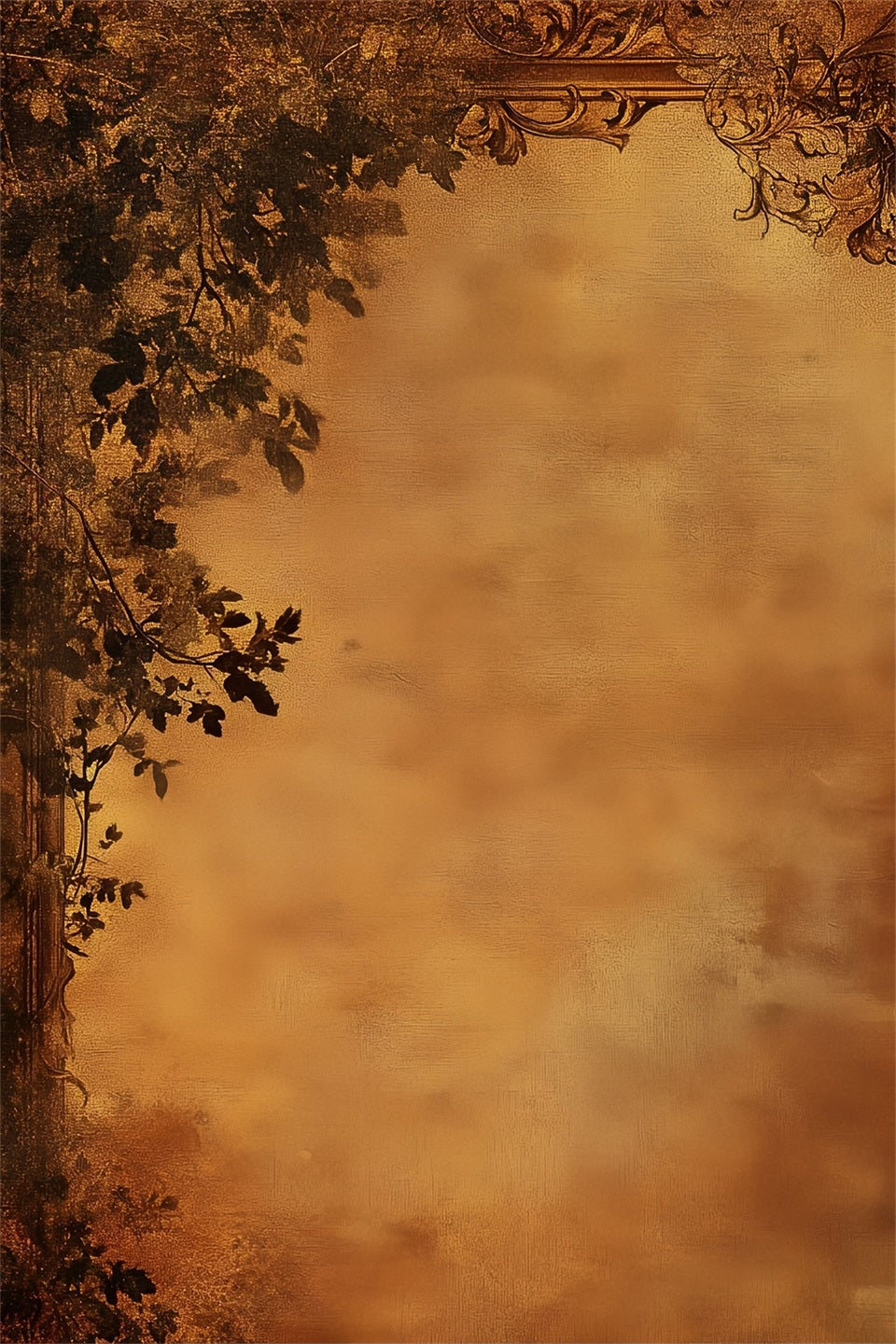 Toiles de fond pour photo portrait bordure botanique sépia antique toile de fond pour portrait de famille LXX61-31